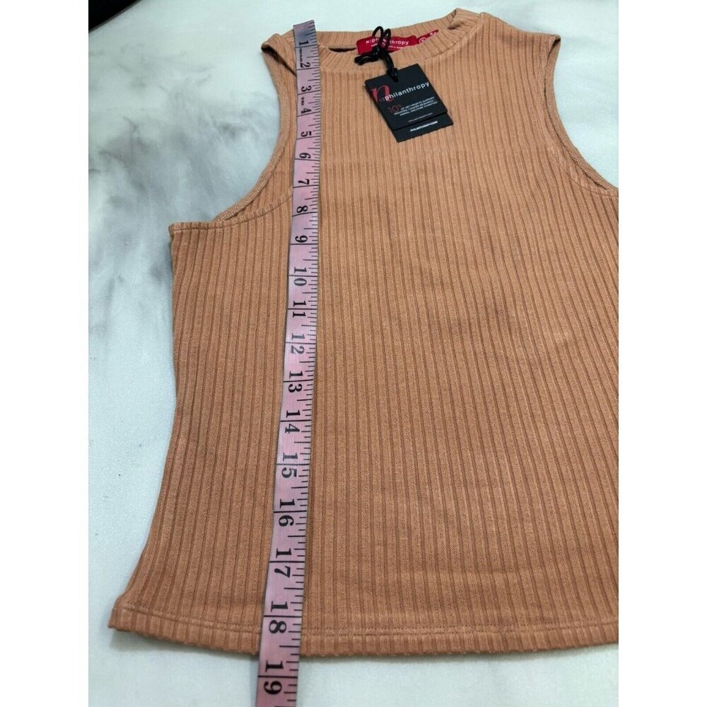 NWT Women’s n:philanthropy Soleri Top In Brown Cropped Tank Size Small MSRP $88 - Picture 9 of 9